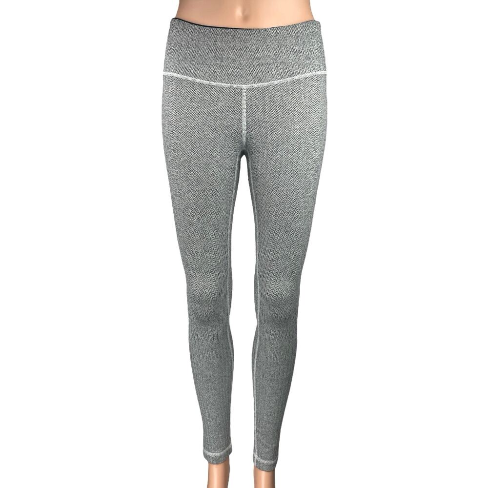 Lululemon Wunder Under Gray Herringbone Skinny Low Rise Yoga Leggings Pants 4
